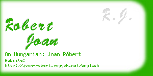 robert joan business card